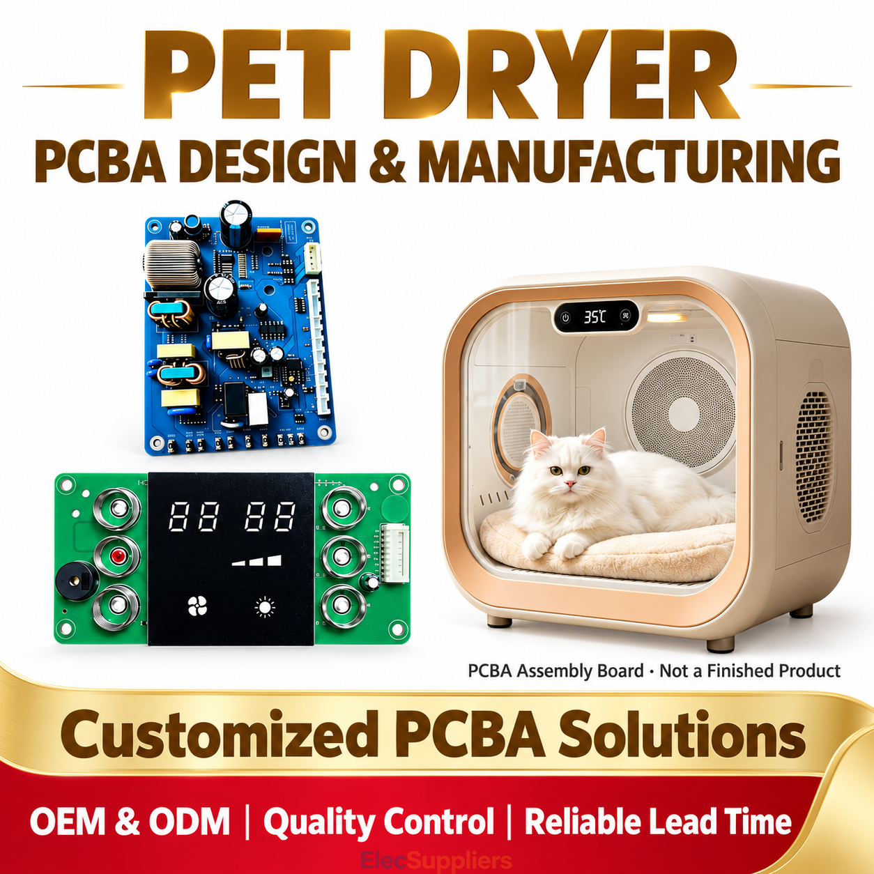 Custom Pet Dryer Control Board PCBA | OEM/ODM Manufacturing 3