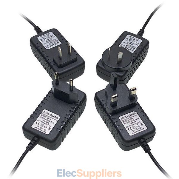 5V 12V AC DC Wall Mount Power Adapter 1A-3A 100-240V Plug-in Supply