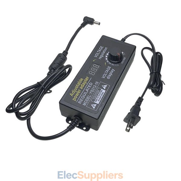 Adjustable DC Power Plug Multi-Size Connector Adapter for Universal Power Supplies