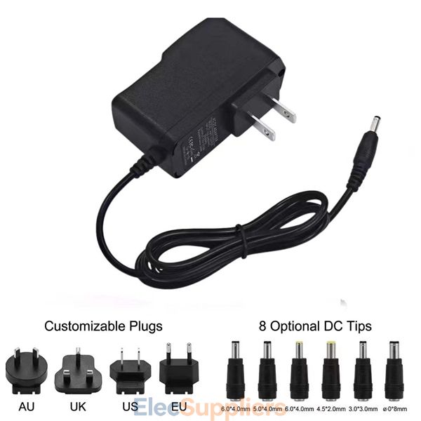 12V 1A 12W CE AC DC Wall Plug Power Adapter