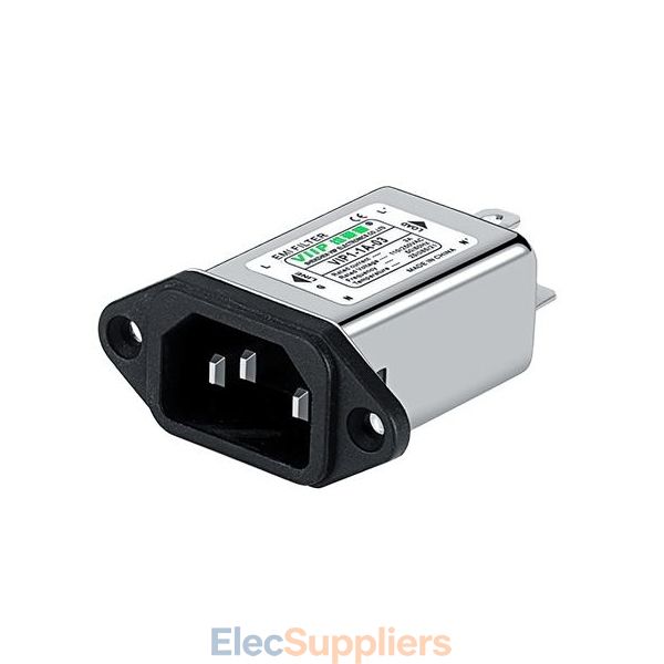 VIP1-1A-06 6A 250VAC IEC Inlet Socket EMI Power Line Filter