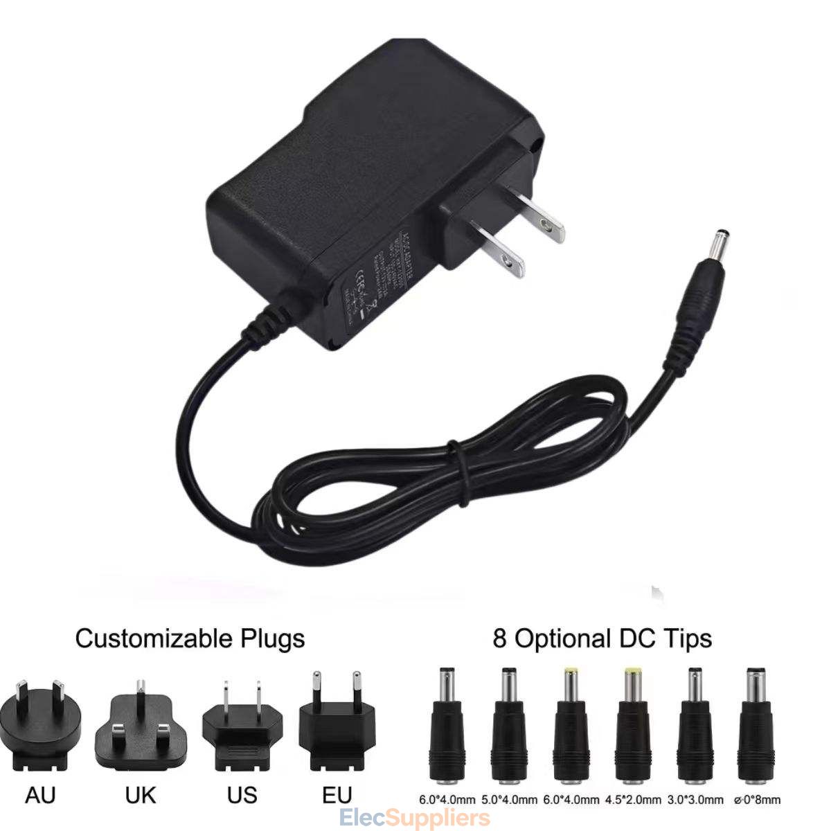 12V 1A 12W CE AC DC Wall Plug Power Adapter