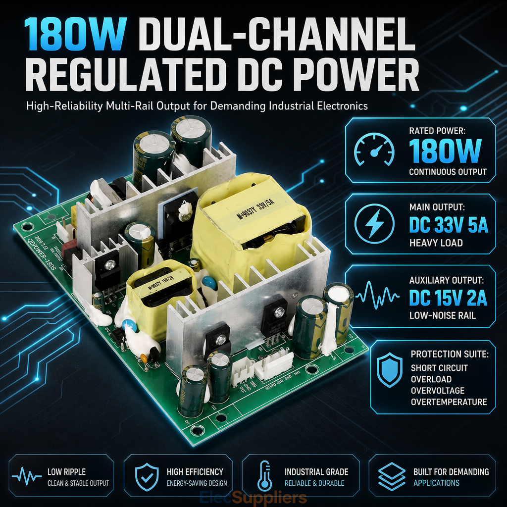 195W 33V 5A 15V 2A Dual Output Power Supply
